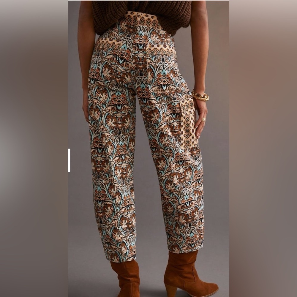 Anthropologie corduroy cropped barrel‎ pants size 2 - Picture 2 of 7